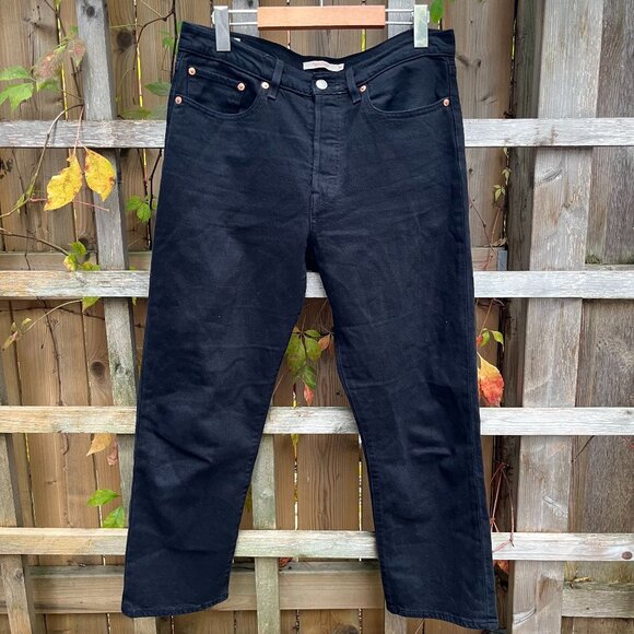 Levi’s Wedgie Straight Jeans Black Size 30 - Picture 2 of 7